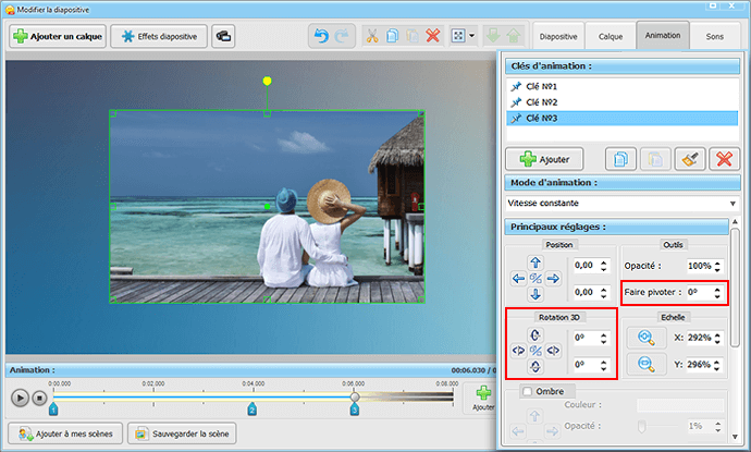 Appliquez une rotation